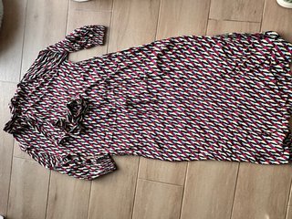 Vestido largo estampado rombos