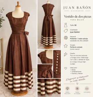 Vestido de dos piezas Juan Bañón Talla 38
