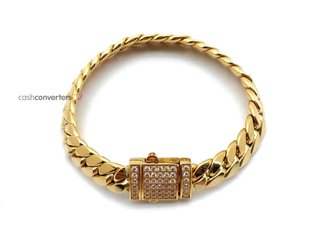 pulsera oro 18k con circonita