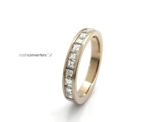 alianza oro 18k con piedra con diamante