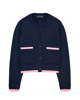 Chaqueta cardigan Zara punto ribete contraste