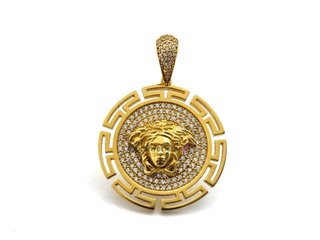 colgante oro 18k con piedra con circonita