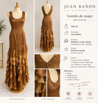 Vestido de Fiesta Juan Bañón Talla 38