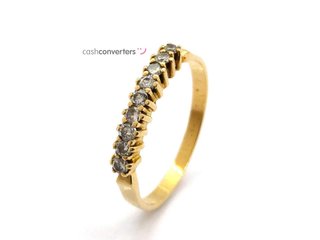 anillo oro 18k con piedra con diamante