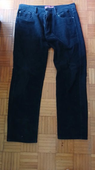 Pantaloni neri in velluto a coste