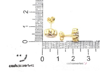 pendientes oro 18k con piedra