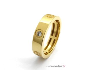 alianza oro 18k con piedra con circonita t. 22 (19,74 mm)