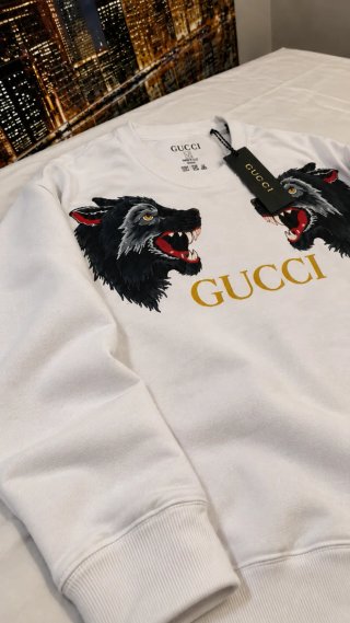 Sudadera Gucci Blanca Lobos