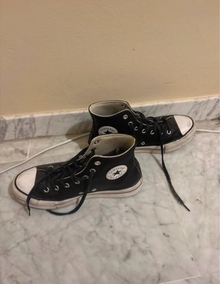 Zapatillas Converse Botín Cuero Negras