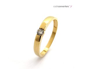 anillo oro 18k con piedra con circonita