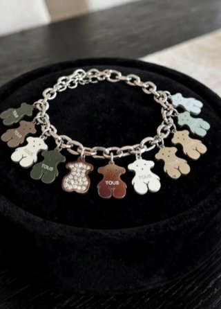 Pulsera Tous Oso plateada en acero inoxidable