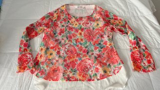Blusa Punto Roma Estampada Talla 40