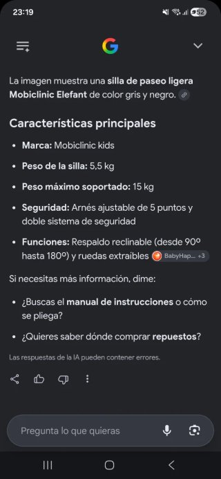 Silla de paseo Mobiclinic Kids gris