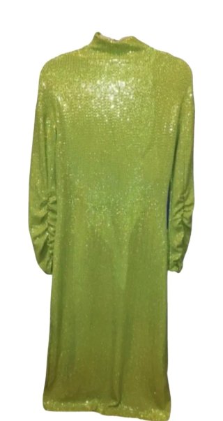 Vestido Lentejuelas Verde Lima Talla M