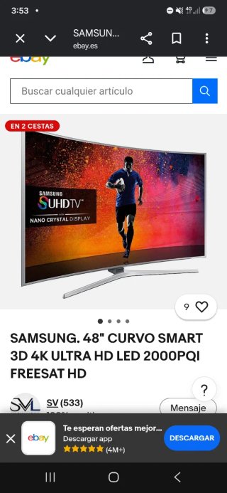 Tv Samsung curve