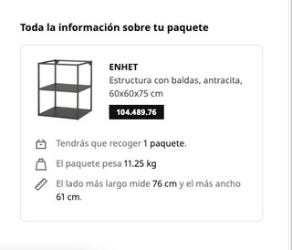 Struttura ENHET IKEA Antracite 60x60x75cm