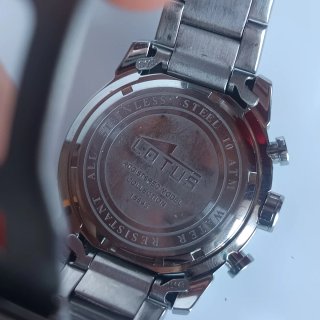 Lotus 15643 cronógrafo negro acero 44 mm