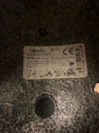 Casco de Patinaje Oxelo Negro (50-54 cm)