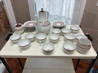 Juego de café antiguo de porcelana