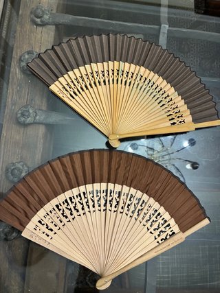 Pack 2 abanicos madera