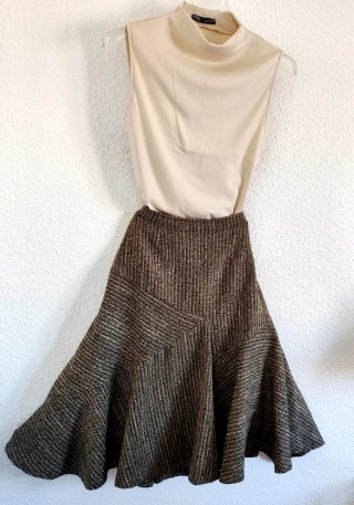 Zara Top y Falda Tweed Talla L