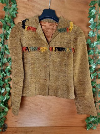 Giacca Blazer Vintage con Frange