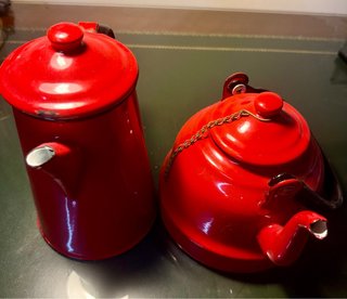 Set di 2 Caffettiere Rosse