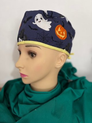 Gorro de Halloween con fantasmas y calabazas