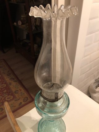 Quinqué Antiguo de Cristal