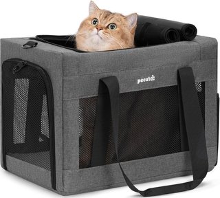 PECUTE transportín gatos hasta 5kg robusto gris