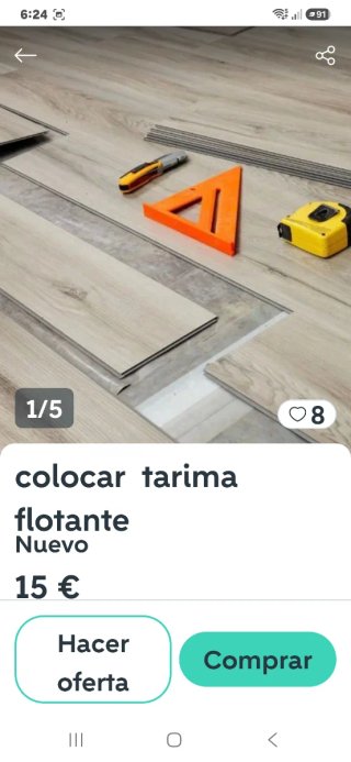 Colocar tarimas