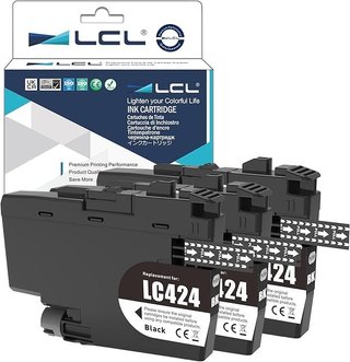 LCL LC424 Tinta Brother DCP-J1200W 3-Pack Negro