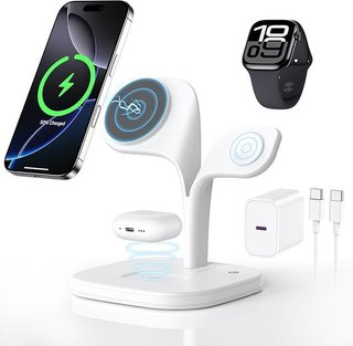 HJCE Estación Carga Qi2 3 en 1 MagSafe
