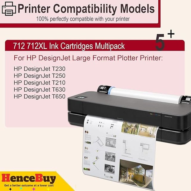 HenceBuy 4x tinta 712XLHP DesignJet Studio T650