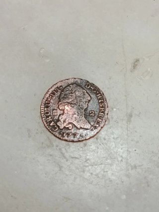 Moneda antigua Carlos III 1774