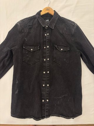 Chaqueta tejana Zara negra