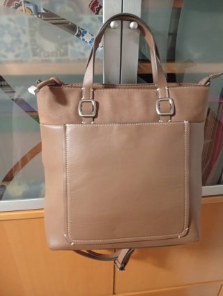 Bolso de mano mujer beige