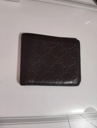 Cartera de cuero Gucci marrón