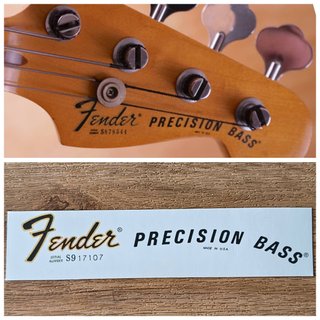#17# Decal Fender Precision Bass USA