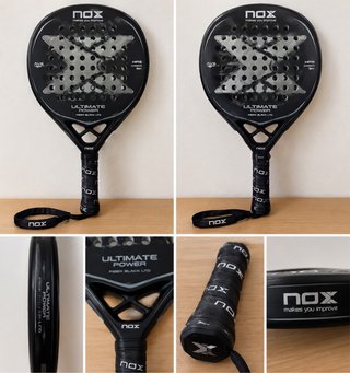 Pala de pádel NOX Ultimate Power Fiber Black