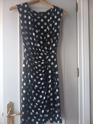 Vestido Morgan lunares negro y blanco Talla XS