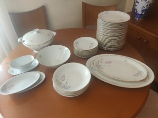 Vajilla antigua Santa Clara porcelana