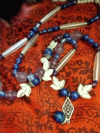 Collana Murano epoca blu e viola