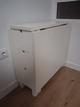 Mesa de comedor extensible blanca