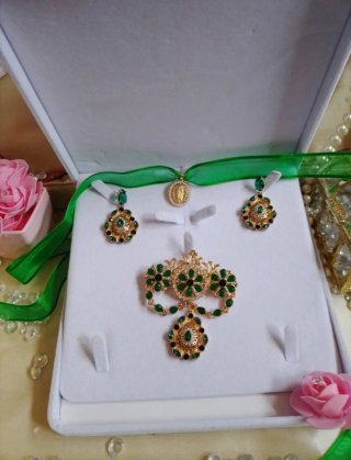 Aderezo de Fallera Dorado y Verde