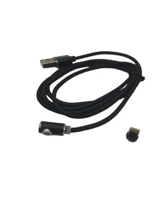 Cable usb-A con conector Lightning, acodado e iman