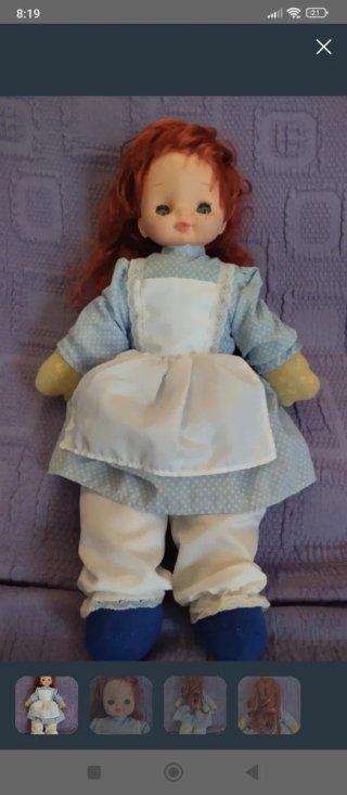 Bambola vintage anni '70 Anna capelli rossi