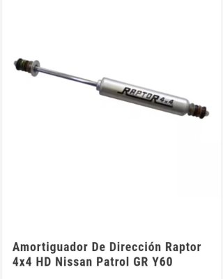 Amortiguador Dirección Raptor 4x4 Patrol Y60