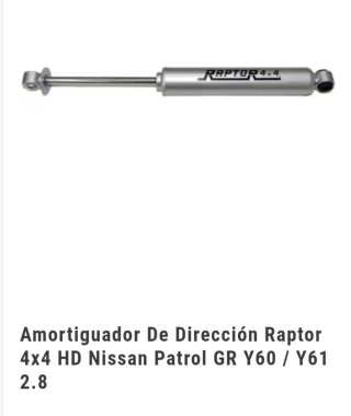Amortiguadores Dirección Raptor 4x4 Patrol Y60/Y61