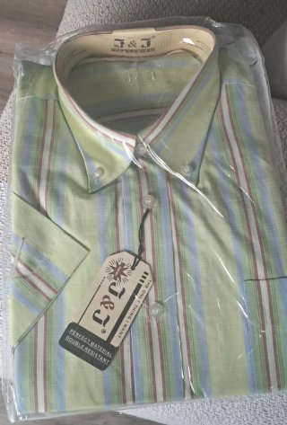 Camisa J&J Manga Corta Verde Talla L